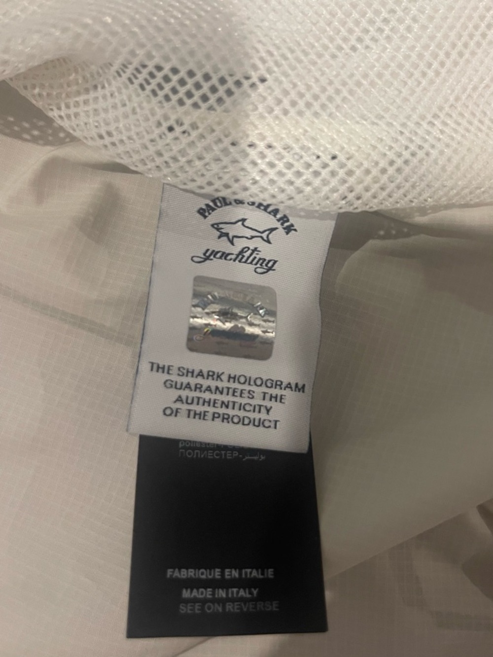 Paul & Shark Yachting Re-Sail Jacket Ltd Edition White Men’s Hooded Windbreaker - Picture 15 of 16